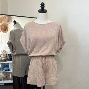 Casual Beige Romper